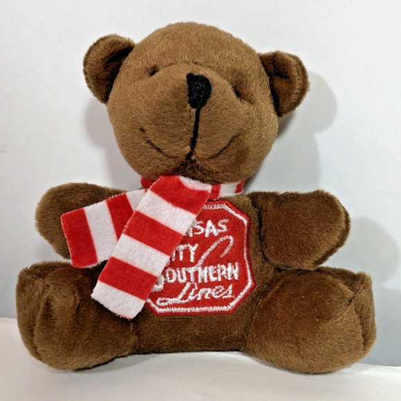 Kansas City Southern Lines Railroad Darby Bear 2017 Brown Plush Bear - Picture 1 of 7
